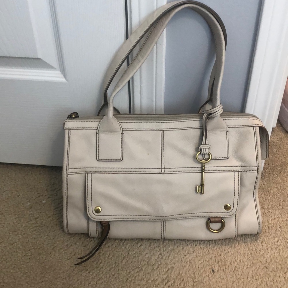 Fossil Ivory Leather Purse